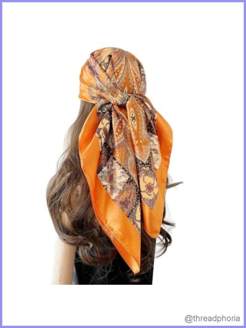 Satin Hair Scarf Large 35x35 Lightweight Women's Head Wrap Fashion Accessory
